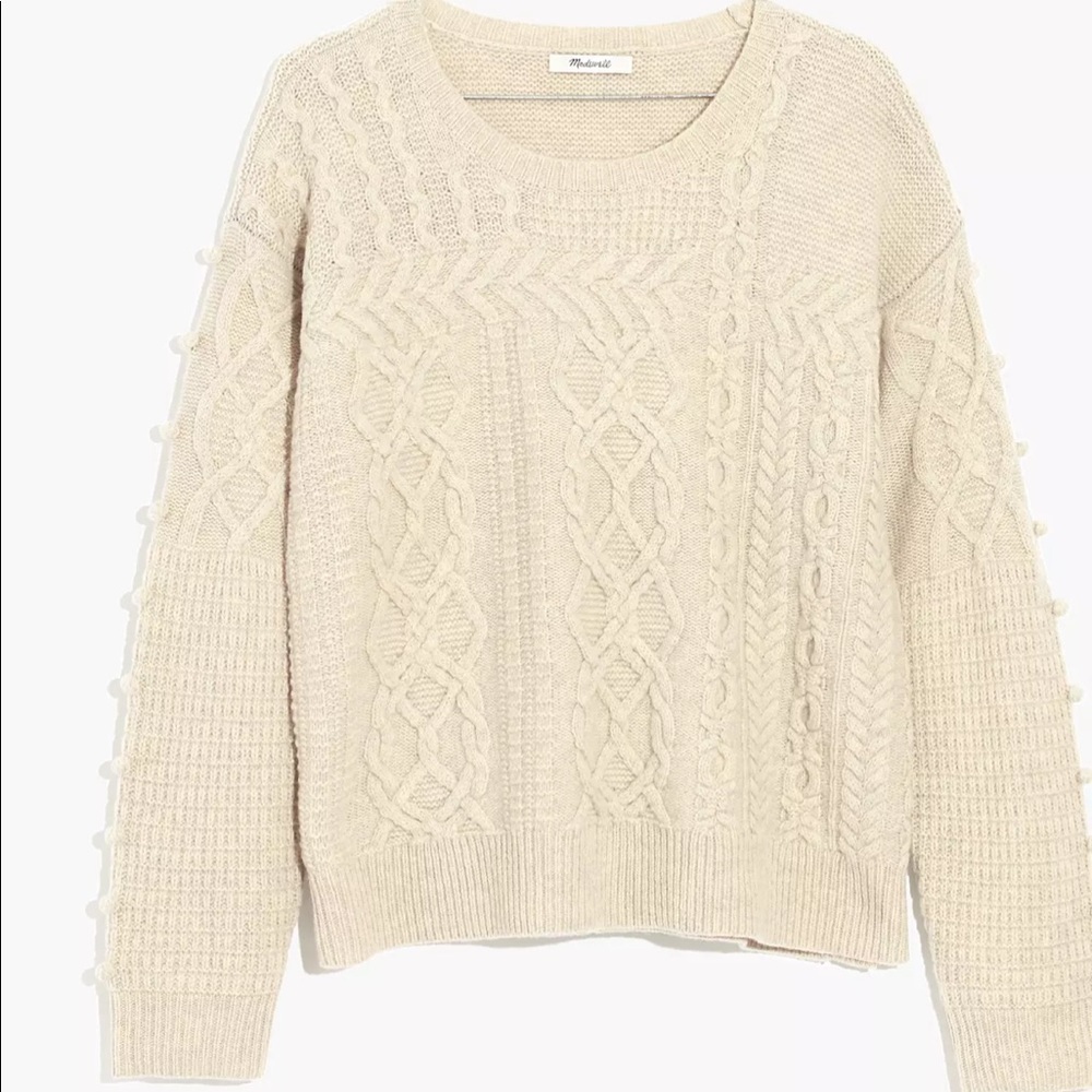 Madewell Open-Side Bobble Pullover Sweater - Picture 2 of 16